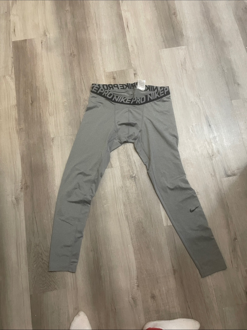 Nike Mens Gray Performance Compression Leggings